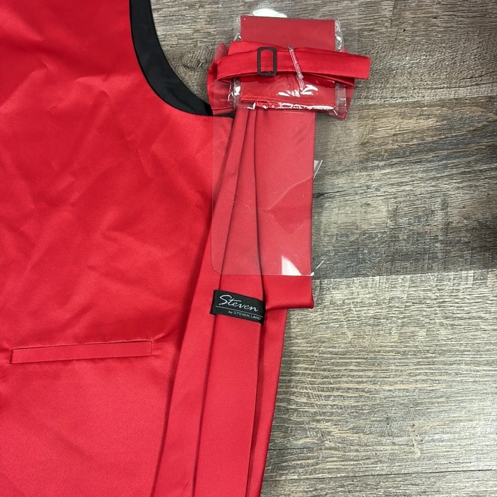 NEW Steven By Steven Land 4 Piece Formal Vest | Handkerchief | Tie | Bow Tie